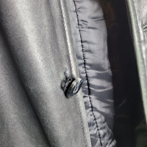 *SOLD* Brandini le collezioni Men's Black Leather Coat Size Large - Picture 10 of 11